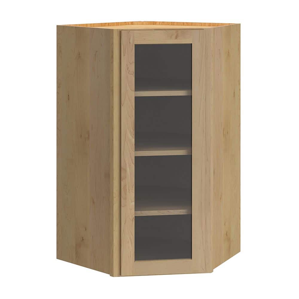 QuickShip Cottage 24 in. W x 12 in. D x 42 in. H Assembled Plywood Cut for Glass Corner Specialty Wall Cabinet in Canopy price history on PriceWatchPro