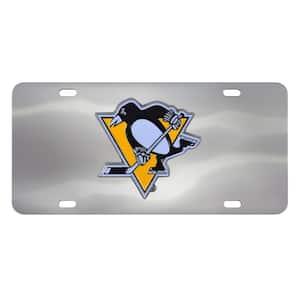 6 in. x 12 in. NHL Pittsburgh Penguins Stainless Steel Die Cast License Plate