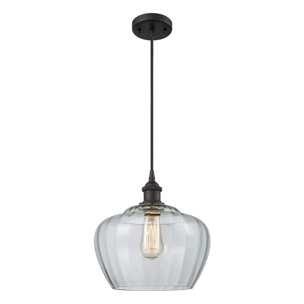 Fenton 1 Light Oil Rubbed Bronze Bowl Pendant Light with Clear Glass Shade price history on PriceWatchPro