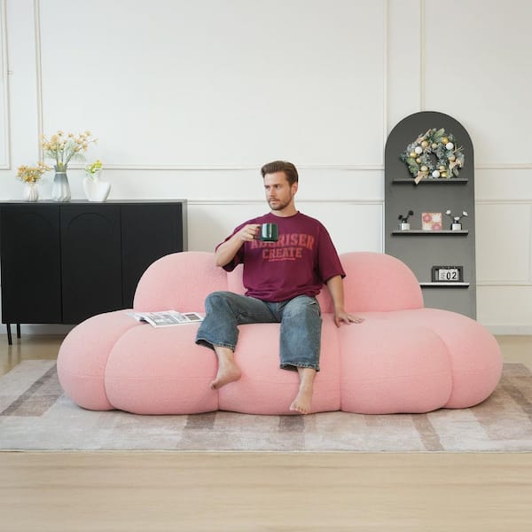 Magic Home Oversized 90 in. Berber Fleece Fabric Memory Foam