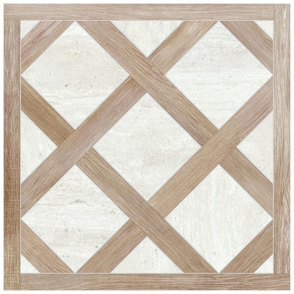 Fusione Intarsio Matte Navona 6 in. x 6 in. Porcelain Floor and Wall Take Home Tile Sample