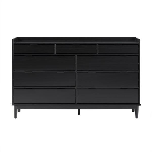 black dresser pottery barn Lendon 6 Drawer Dresser, Black by Four Hands  High Fashion Home