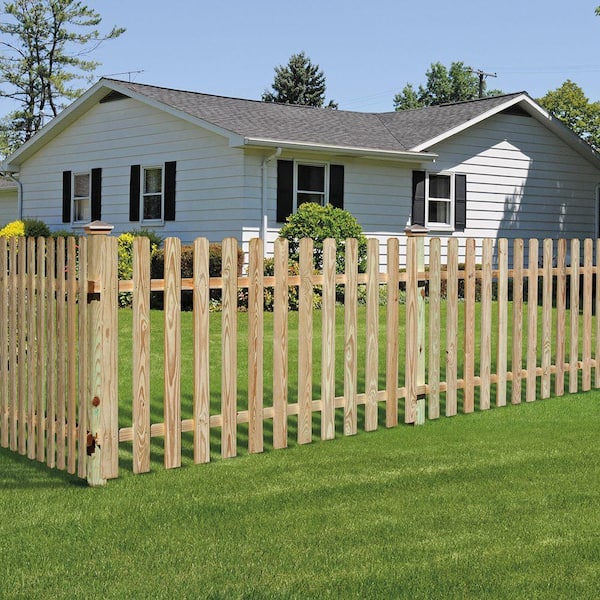 1 In. X 4 In. X 4 Ft. Pressure-Treated Pine Dog-Ear Fence Picket 105691 -  The Home Depot