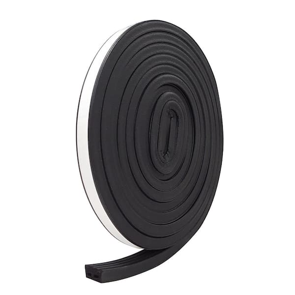 Frost King E/O 9/16 in. x 5/16 in. x 10 ft. Black EPDM Cellular Rubber Weather-Strip Tape Cushioned Ribbed