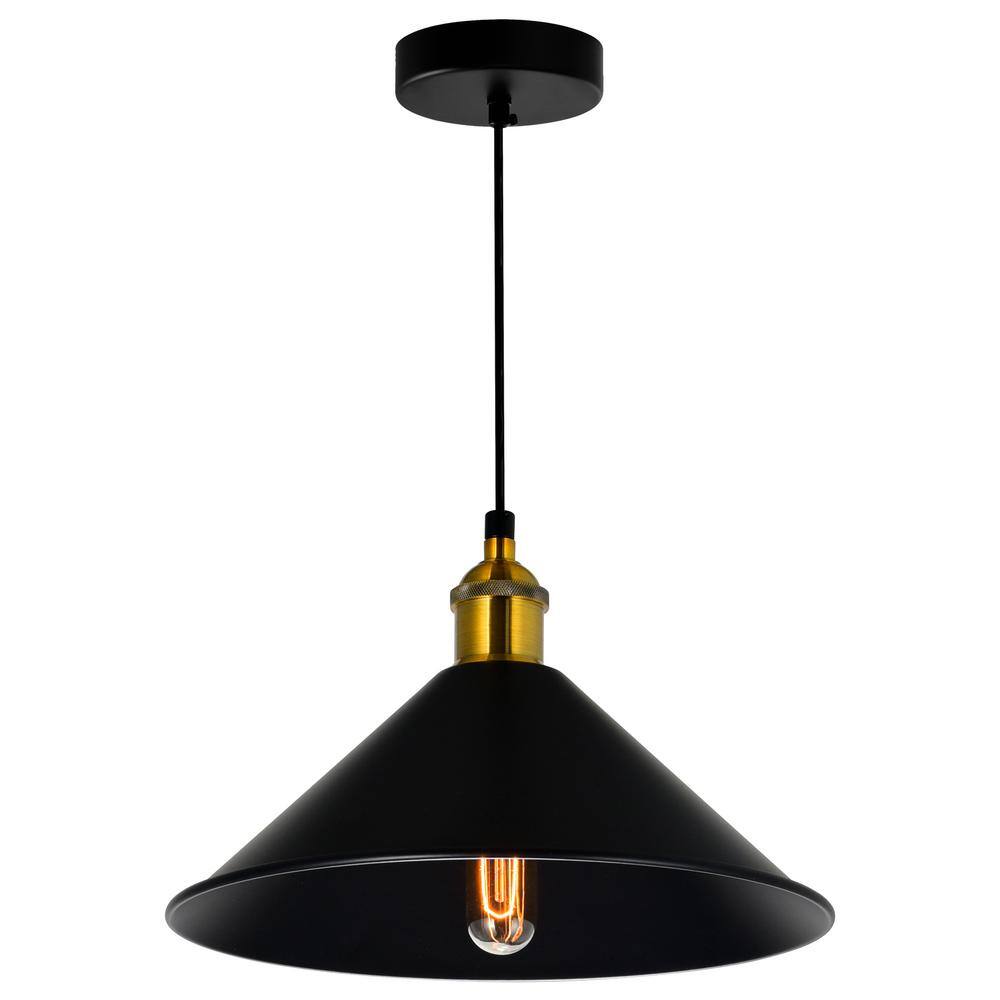 Brave Black Mini Pendant with Cone Shaped Shade
