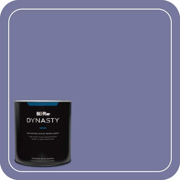 BEHR DYNASTY 1 qt. #630D-6 Palace Purple Satin Enamel Interior Stain-Blocking Paint and Primer