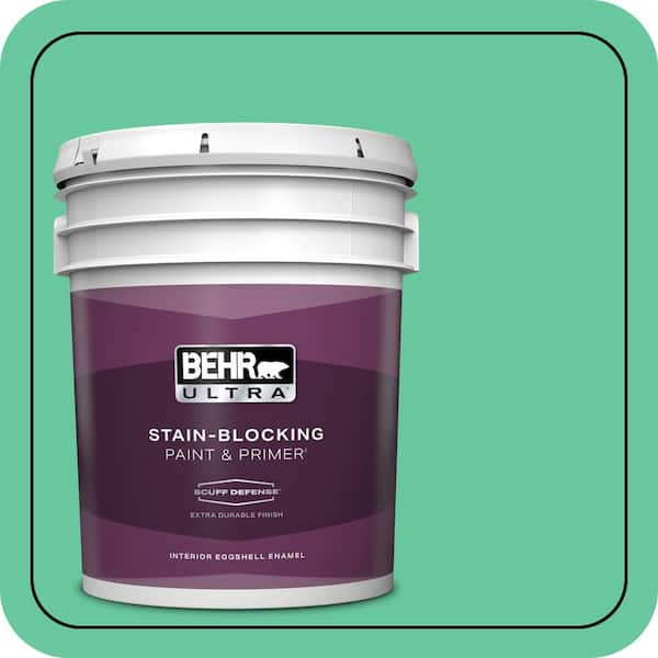 BEHR ULTRA 5 gal. #470B-4 Intense Jade Extra Durable Eggshell Enamel Interior Paint & Primer