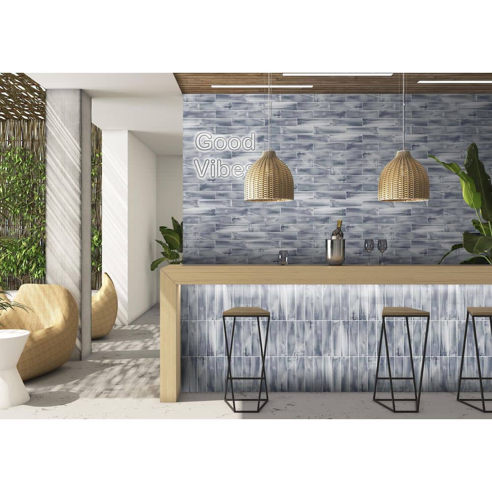 Thames 3" x 12" Blue Ceramic Subway Tile