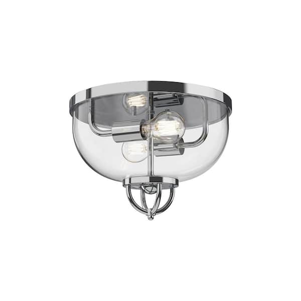 ALORA MOOD Lancaster 13 in. 2 Light 60-Watt Chrome Flush Mount