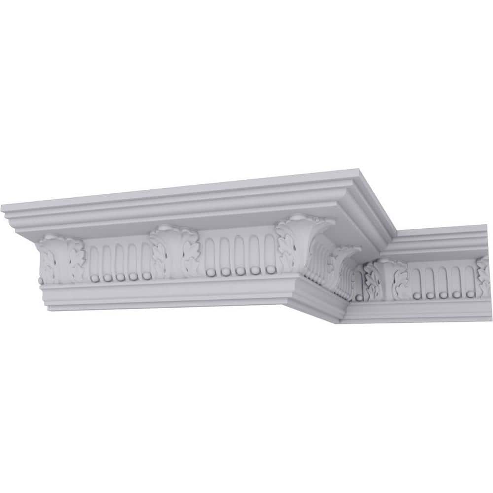 Ekena Millwork SAMPLE - Endurathane Colton Crown Moulding, 3 1/4"H x 3 1/8"P x 4 3/8"F x 12"L, (4 5/8" Repeat)