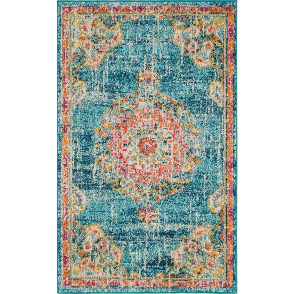 Penrose Alexis Blue 2 ft. 2 in. x 3 ft. Area Rug price history on PriceWatchPro