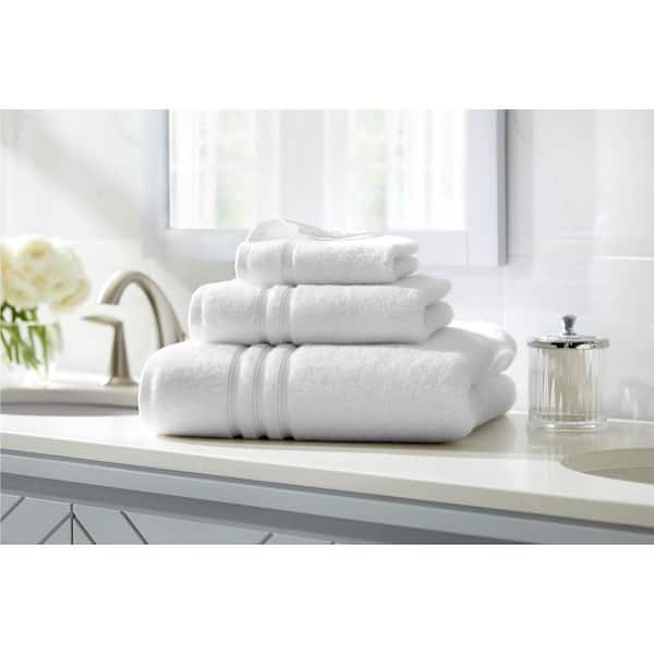 Home Decorators Collection Highly Absorbent Micro Cotton White 12-Piece Bath Towel Set