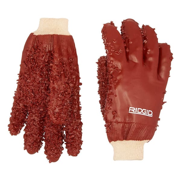 PVC Coated Sewer/Drain/Pipe Inspection, Remediation and Cleaning Gloves (Includes 1-Pair)