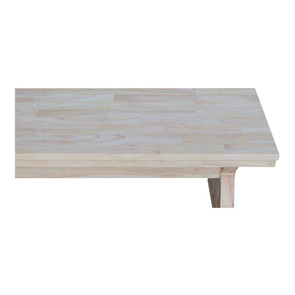 Canyon 66'' Unfinished Solid Hardwood Traditional Bench