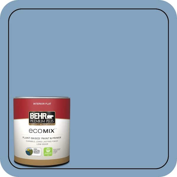1 qt. #PPU14-07 Hawaiian Sky Flat EcoMix Plant-Based Interior Paint & Primer