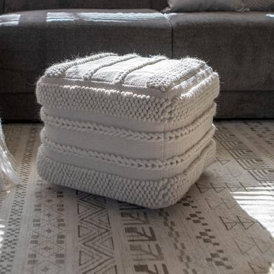 LiPengTaoShop Pouf Ottoman Chenille Tissu Pouf Pouf Square Poufs Plancher Ottoman Foottool Sac Sac Coussin De Plancher pour Salon Chambre À Coucher Color : Red, Size : 45 * 45 * 45cm