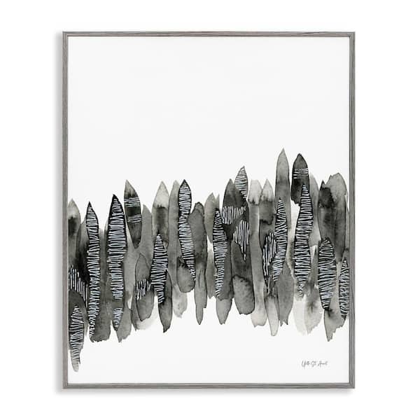 Stupell Industries Kindling Abstract Nature by Yvette St. Amant Gray Framed Abstract Giclee Art Print 14 in. x 11 in.