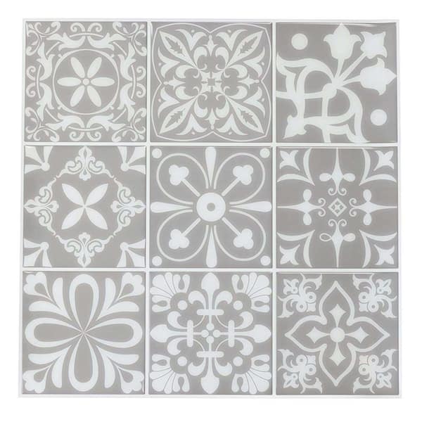 11.8 in. x 11.8 in. Vinyl Peel and Stick Wall Tiles, Backsplash for Kitchen, 10-Packs (9.7 sq. ft.)