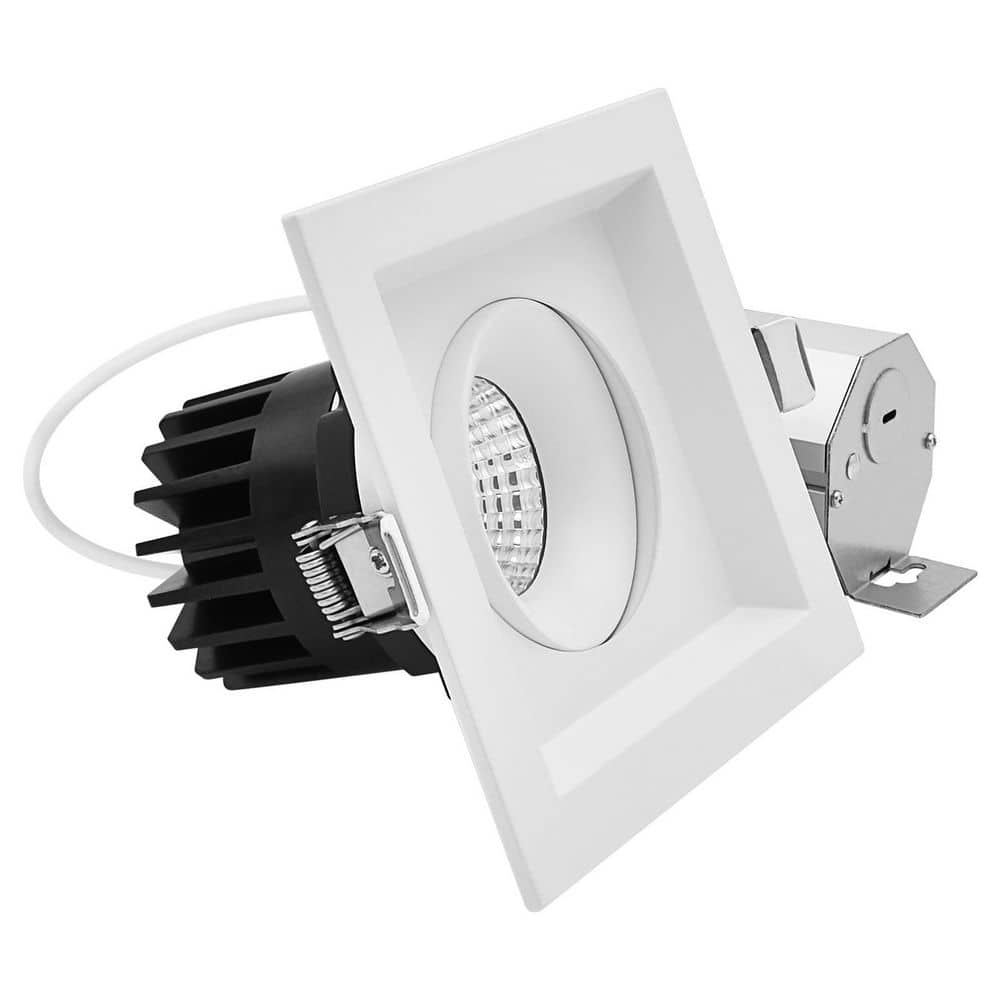1-Head Integrated LED Square Regressed Gimbal Recessed Light, 360° + 15° Swivel, 5CCT, CRI90, 15W, 1000LM, Dimmable price history on PriceWatchPro