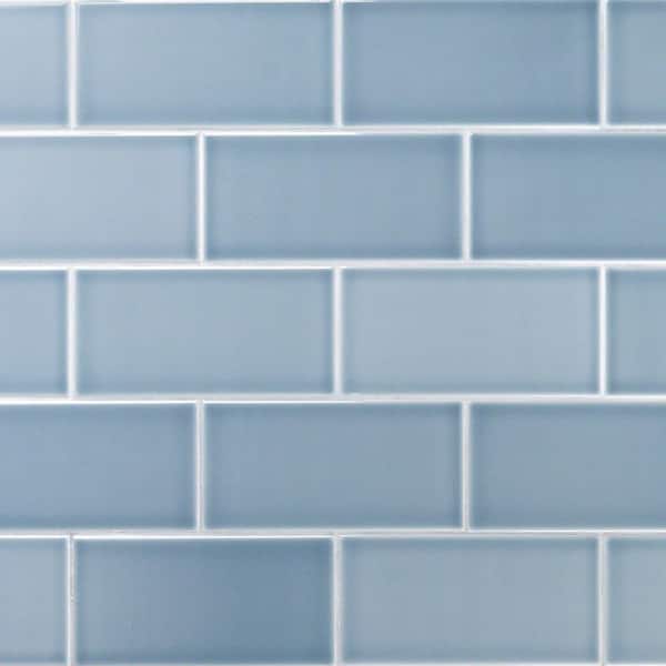 Ivy Hill Tile Magnitude Blue 4 in. x 8 in. x 7.5mm Polished Ceramic Subway Wall Tile (68 pieces / 14.63 sq. ft. / box) Ivy Hill Tile Magnitude Blue 4 in. x 8 in. x 7.5mm Polished Ceramic Subway Wall Tile (68 pieces / 14.63 sq. ft. / box)