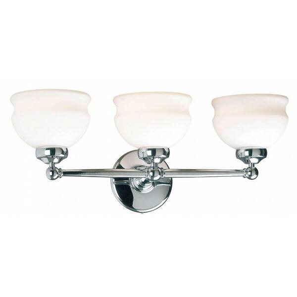 Kenroy Home 3-Light Shire Polished Nickel Vanity Light