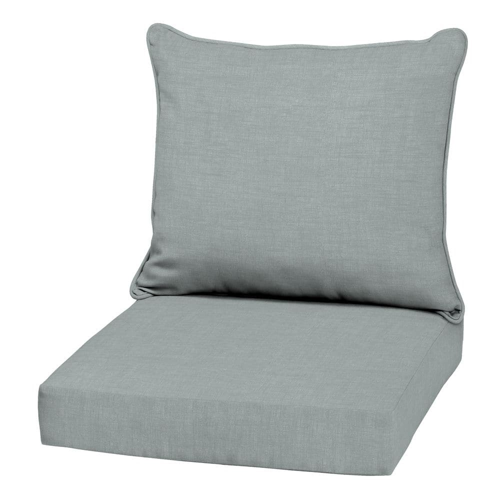 22 in x 24in 2-Piece Deep Seating Outdoor Lounge Chair Cushion, Stone Grey Leala price history on PriceWatchPro