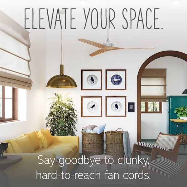 Legrand adorne Paddle 1.6 Amp 4-Speed Fan Control, Magnesium
