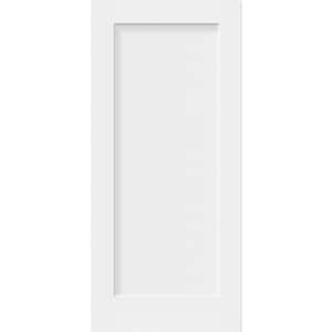 Legacy 32 in. x 80 in. Universal 1 Panel Shaker Unfinished White Fiberglass Front Door Slab