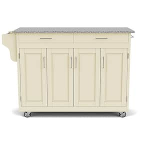 Home Decorators Collection Ivory Wooden Rolling Kitchen Cart with Butcher  Block Top and Storage (48 W) SK19304Dr1-V - The Home Depot