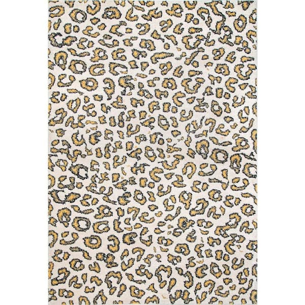 Home Decorators Collection Sebastian Leopard Print Beige 8 ft. x 10 ft. Area Rug