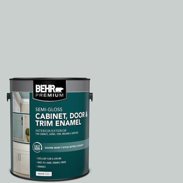 BEHR PREMIUM 1 gal. #720E-2 Light French Gray Semi-Gloss Enamel Interior/Exterior Cabinet, Door & Trim Paint