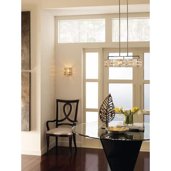 Progress Lighting The Pointe Collection 5-Light Polished Chrome Pendant with Clear And Champagne Glass