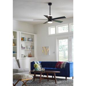 Torch 52 in. Integrated LED Black Ceiling Fan with Up and Down Light Kit and Remote Control