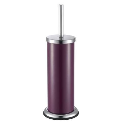 Powder-Coated Toilet Brush Holder with Brush in Purple