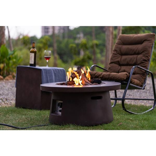Concrete Outdoor Living Fire Pit Table, Outdoor Living Fire Pit Table