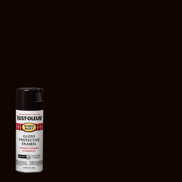 Rust-Oleum Stops Rust 12 oz. Protective Enamel Gloss Dark Walnut Spray Paint (6-Pack)