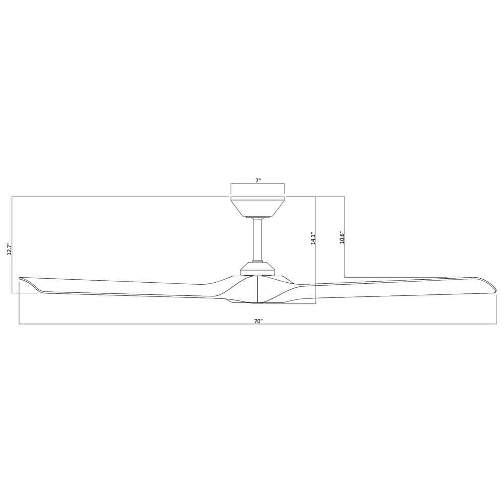 Torque 70'' Matte Black Distressed Koa Smart Ceiling Fan with Remote