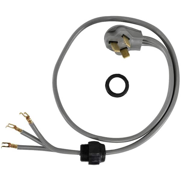 CERTIFIED APPLIANCE ACCESSORIES 4 ft. 3-Wire Open-End-Connector 40 Range Cord with Quick Connect-90-1050QC The Home Depot