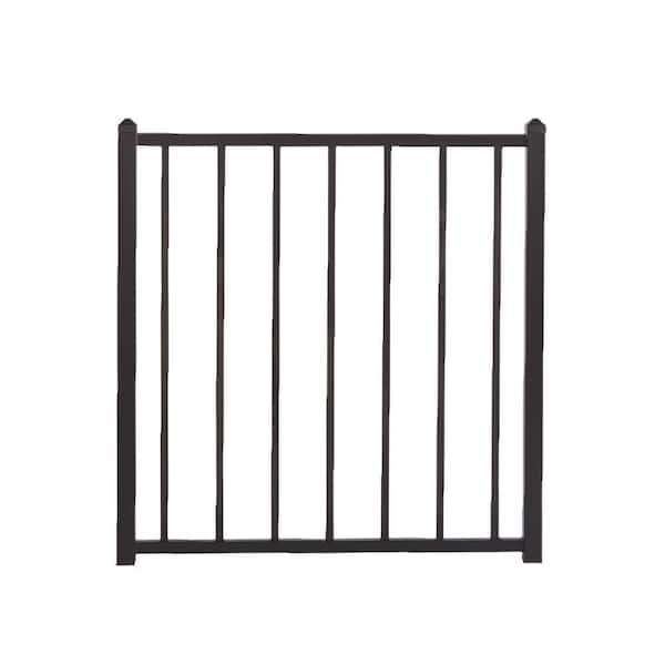 Fe26 40 in. H x 34.5 in. W Black Sand Steel Gate