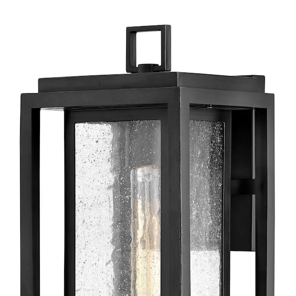 HINKLEY - Republic 1-Light Black Hardwired Outdoor Wall Lantern Sconce