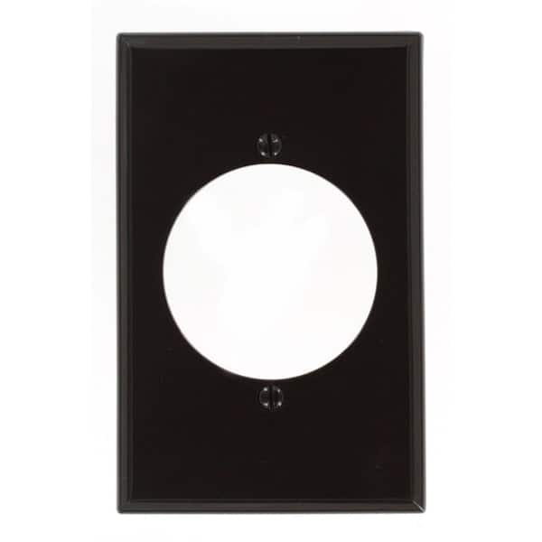 Leviton 1-Gang Brown 2.15 in. Single Outlet/Receptacle Nylon Standard Wall Plate (1-Pack) 80728