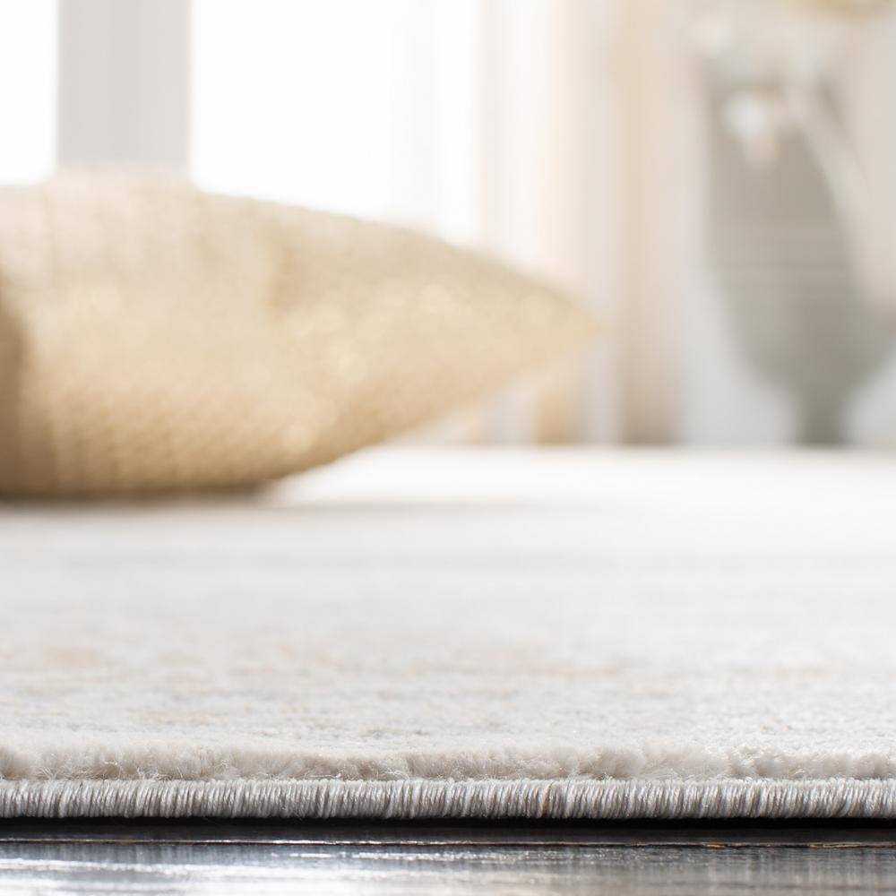 Isabella Cream and Beige Floral Medallion Area Rug