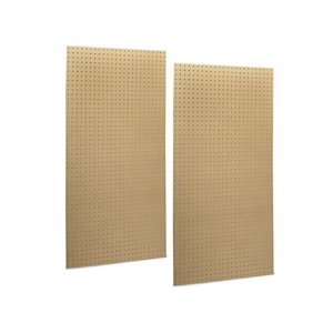 (2) 24 In. W x 48 In. H x 1/4 In. D Natural Heavy Duty HDF Round Hole Pegboards