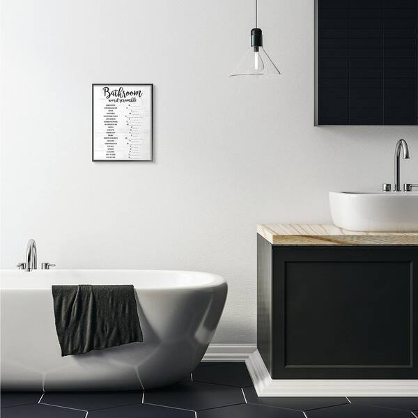 Daphne Poli Framed Wall Art, Black Framed Art For Bathroom