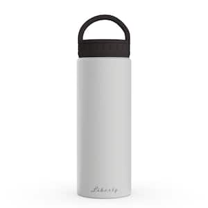 20 oz. Fog Gray Insulated Stainless Steel Water Bottle with D-Ring Lid