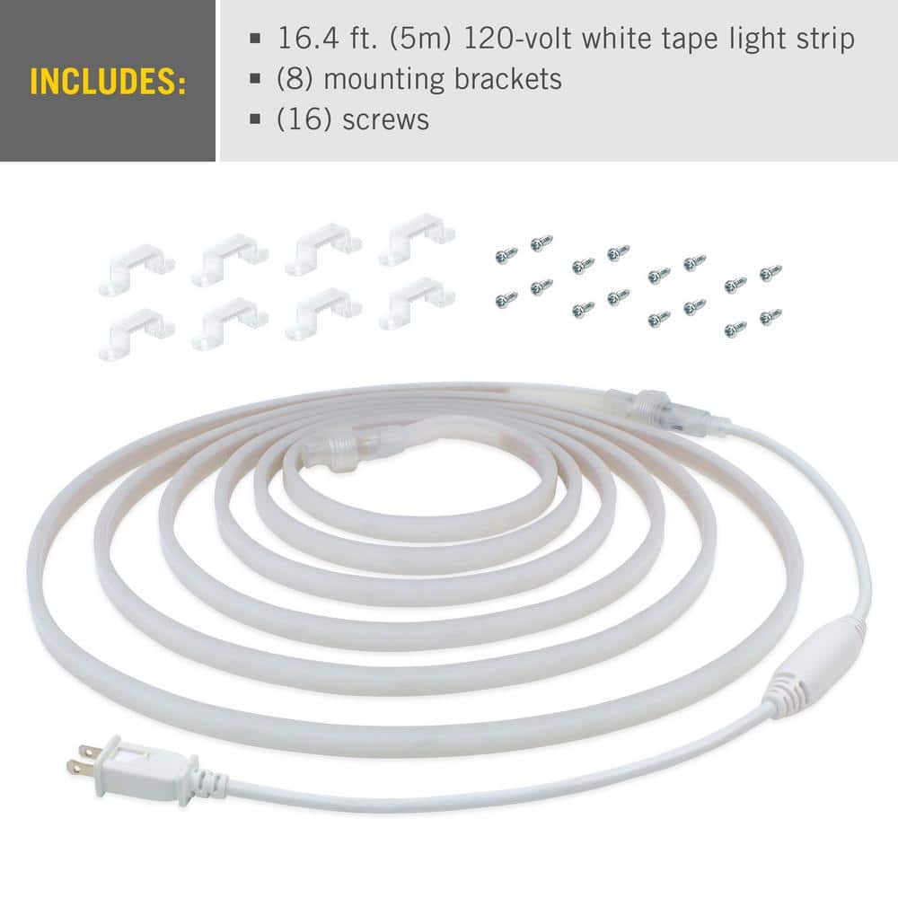 16.4 ft Warm White Outdoor LED Strip Light Kit