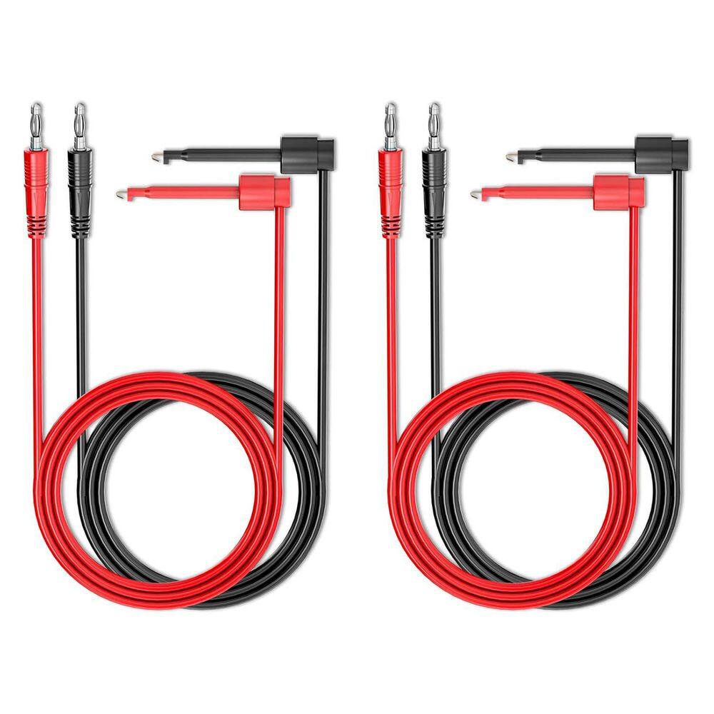4-Piece Series 3.3 ft. Test Leads 4mm Banana Plug to Test Hook Clips 500-Volt 5Amp Soft Copper Electrical Wires price history on PriceWatchPro