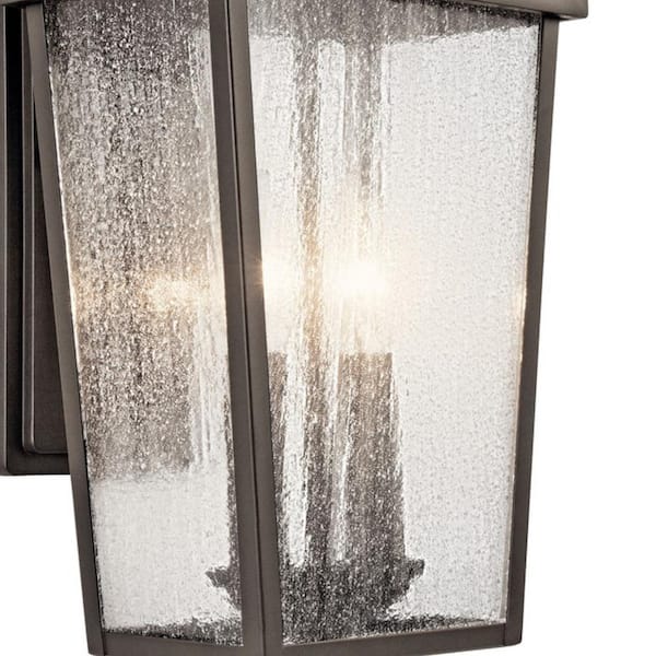 Forestdale 18.5 in. 2-Light Olde Bronze Outdoor Hardwired Wall Lantern Sconce with No Bulbs Included (1-Pack)