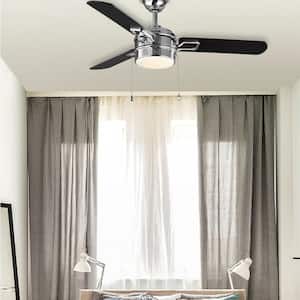 Stillmore 52 in. Integrated LED Chrome Ceiling Fan with Light Kit
