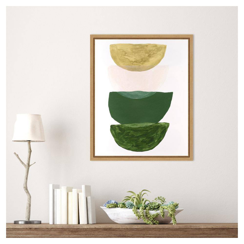 Living Spectrum IV Abstract Canvas Print with Maple Frame